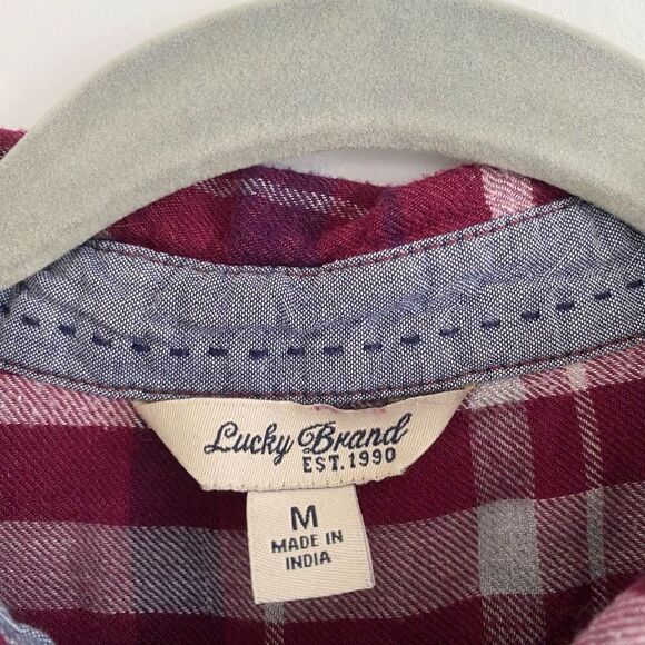 Lucky Brand Red Flannel Button Down - Picture 4 of 5